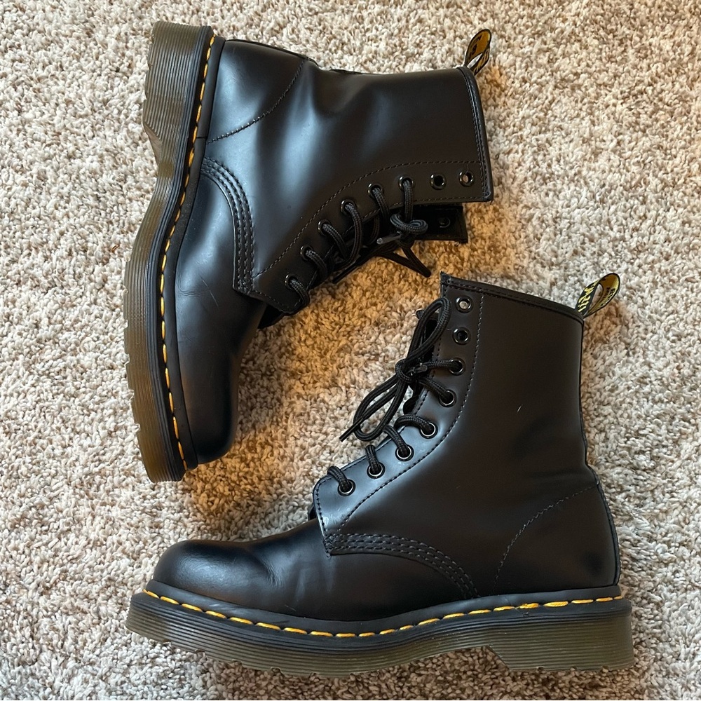 Dr. Martens 1460 Black Leather Boots - Picture 4 of 7
